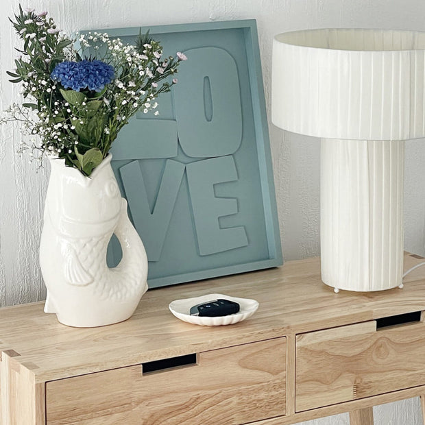 Vase Pichet Poisson GM - Blanc Cassé - Opjet Paris
