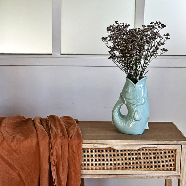 Vase Pichet Poisson GM - Bleu Marine - Opjet Paris
