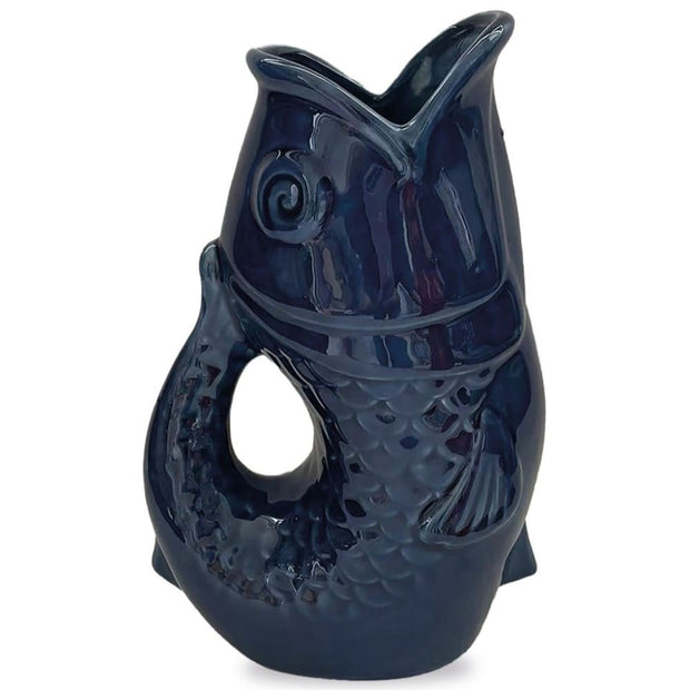 Vase Pichet Poisson GM - Bleu Marine - Opjet Paris
