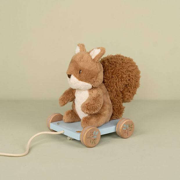 Peluche à tirer écureuil - Little Dutch