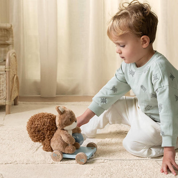 Peluche à tirer écureuil - Little Dutch