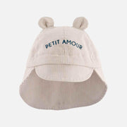 Chapeau bébé Petit Amour rayé beige - Chamaye