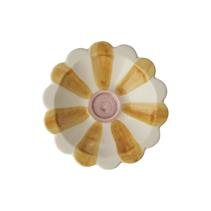 Petite Coupelle Céramique Rayures Jaunes - Rice