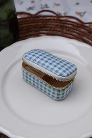 Mini boîte à bijoux - Vichy Vert