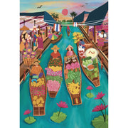 Puzzle Marché Flottant en Thaïlande - 1000 Pièces - Peaces & Peace