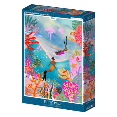 Puzzle Natation sauvage - 500 Pièces - Pieces & Peace