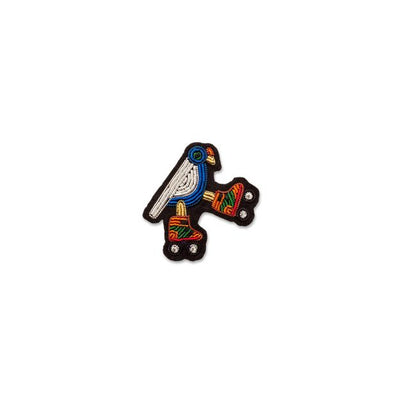 Broche brodée - Pigeon à Roulettes - Macon Lesquoy