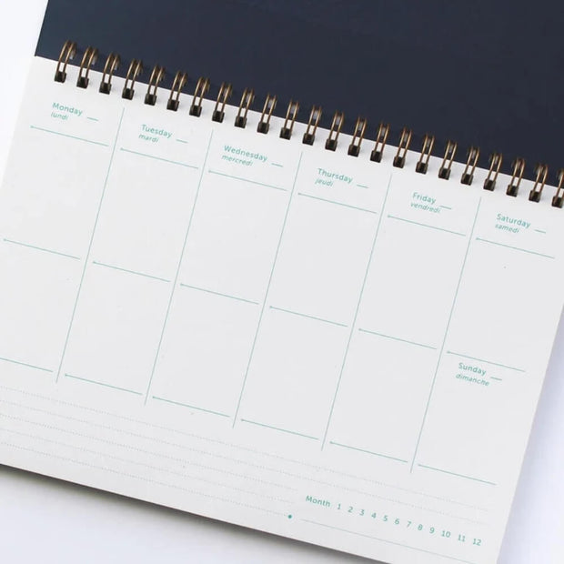 Weekly Planner - Moineau Vert Eau - Les Editions du Paon