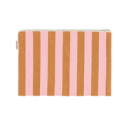 Pochette  Lili  Rayures Caramel / Strawberry - Rose in April