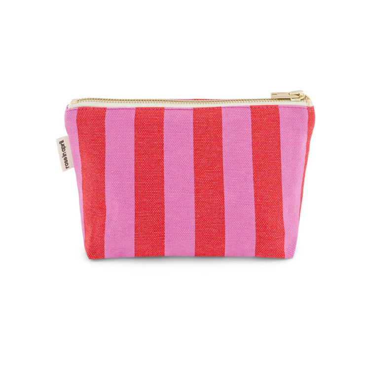 Trousse Sofia Rayures Orchidée/Rouge - Rose in April