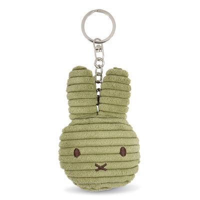 Porte clé miffy plat velours côtelé vert olive - Bon ton toys