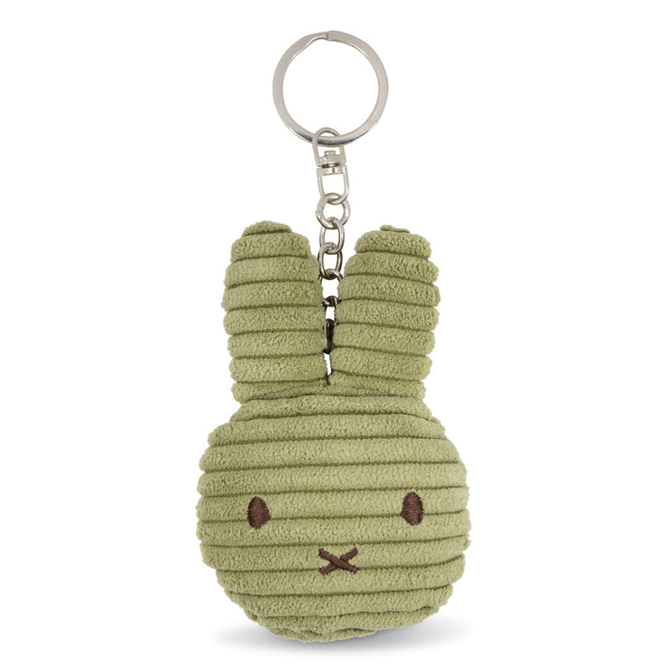 Porte clé miffy plat velours côtelé vert olive - Bon ton toys