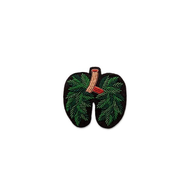 Grande broche brodée - Poumon vert - Macon & Lesquoy