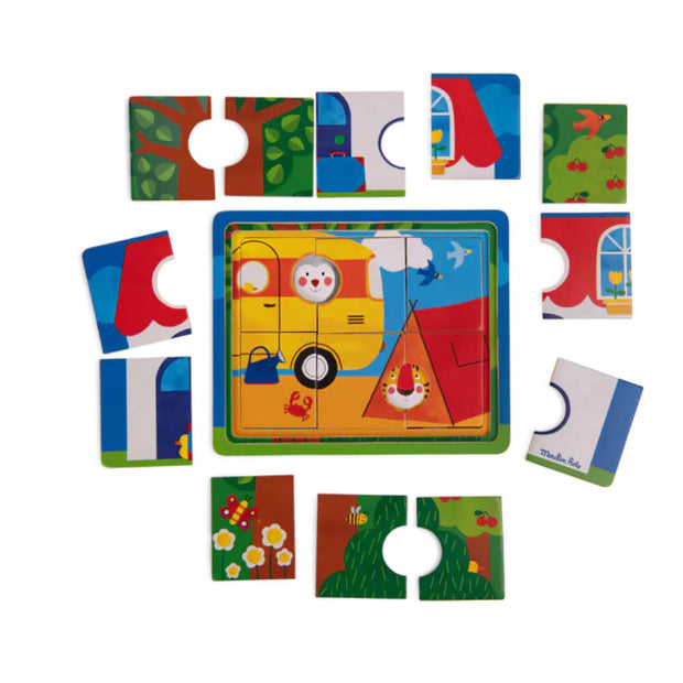 Puzzle 3 étages les Popipop - Moulin Roty
