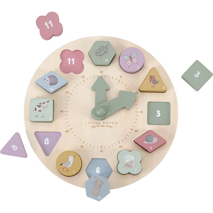 Puzzle horloge animaux - Little Dutch