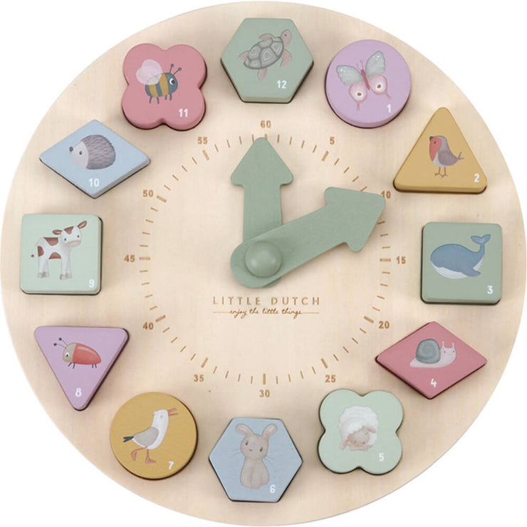Puzzle horloge animaux - Little Dutch