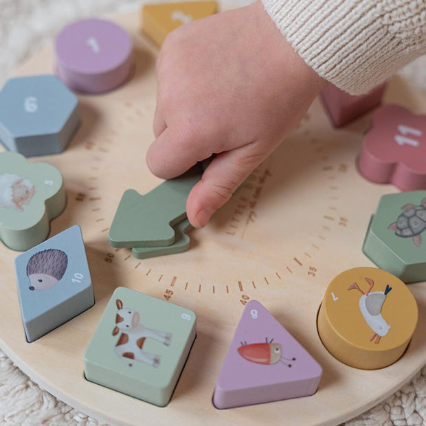 Puzzle horloge animaux - Little Dutch