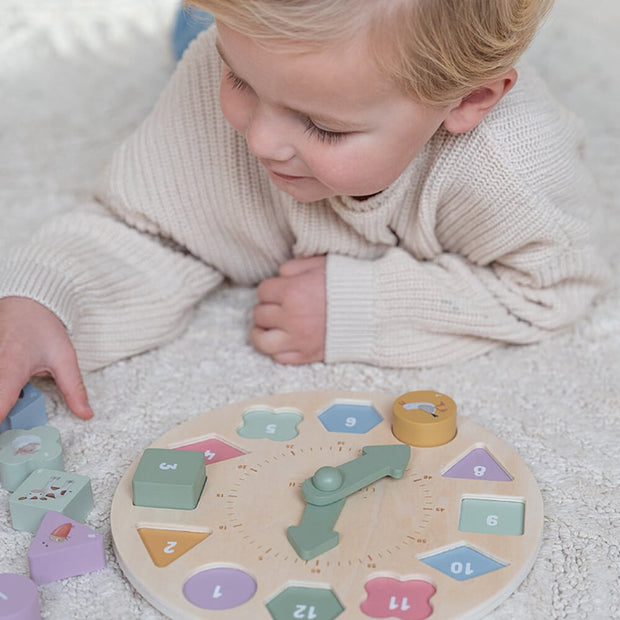 Puzzle horloge animaux - Little Dutch