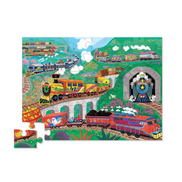 Puzzle train 36 Pièces - Crocodile creek