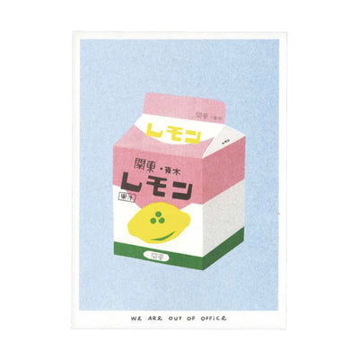Impression Risographique D'une Boîte De Lait Au Citron