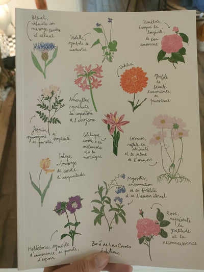Carnet Fleurs A4 - Zoé de las cases