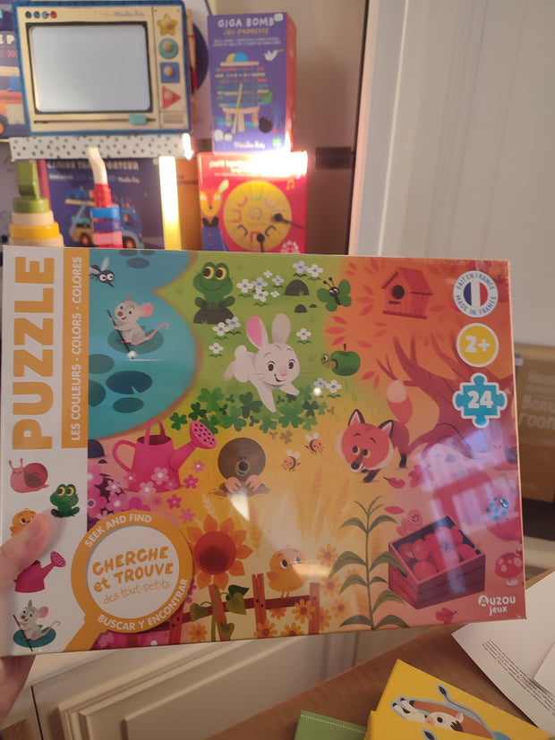 Puzzle cherche et trouve des tout petits les couleurs - Auzou