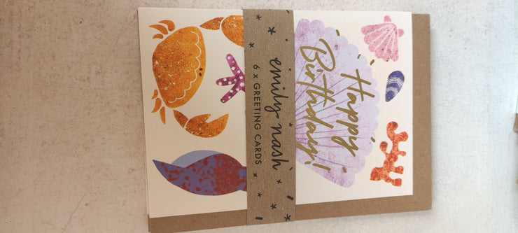 Carte anniversaire coquillage - Emily Nash