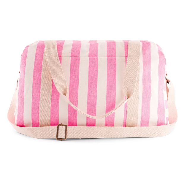 Sac à Langer Rayé Ecru / Néon Pink - Rose in April