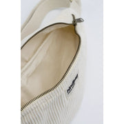 Sac banane Olivia Velours Ecru - Hindbag
