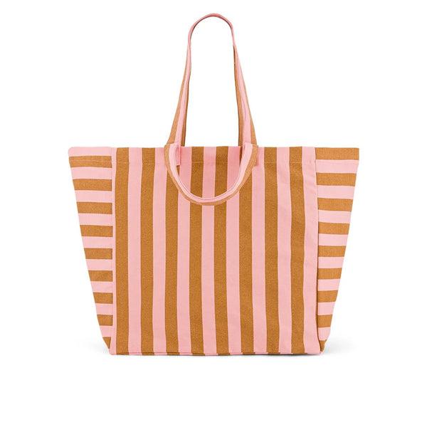 Sac Cabas Elisa Rayé Strawberry/Caramel - Rose in April