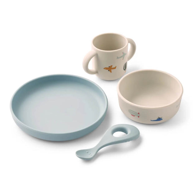 Set de Vaisselle en Silicone Avion - Liewood