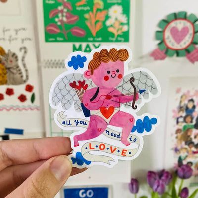 Sticker Autocollant Cupidon - Daria Solak Illustrations