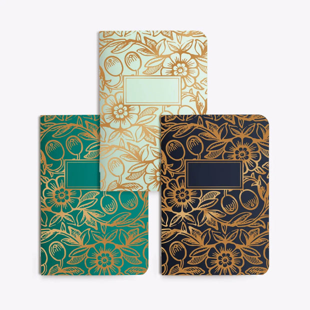TRIO PETITS CARNETS - LINO FLOWER - Les éditions du Paon