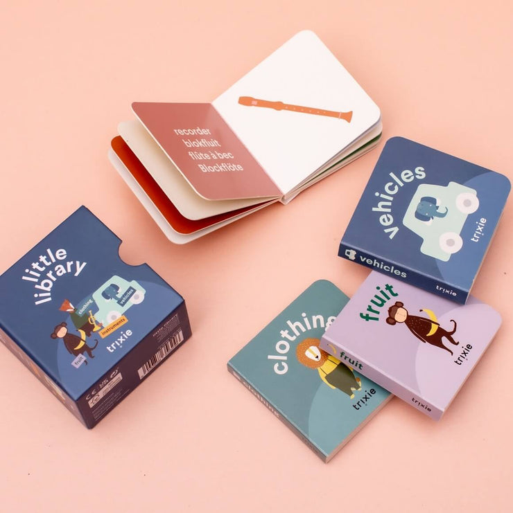 Coffret 4 livres Véhicules - Petite bibliothèque Trixie