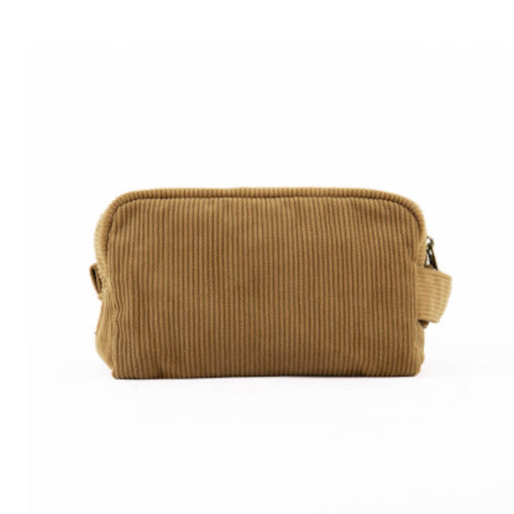 Trousse de toilette velours côtelé - Camel/Havane - Alaskan makers