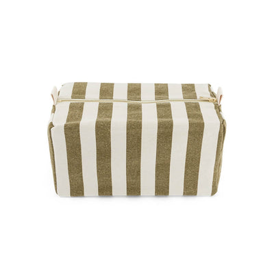 Trousse de toilette  Vic  Rayures Olive / Greige - Rose in April