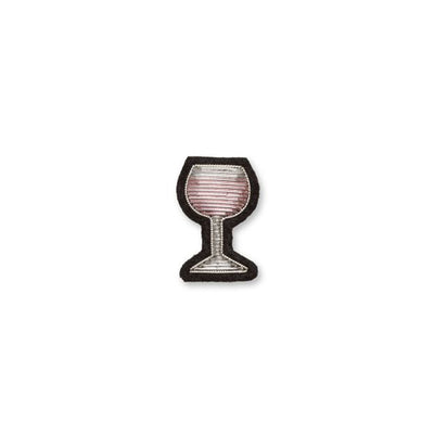 Broche Brodée Verre de Vin Rosé - Macon et Lesquoy
