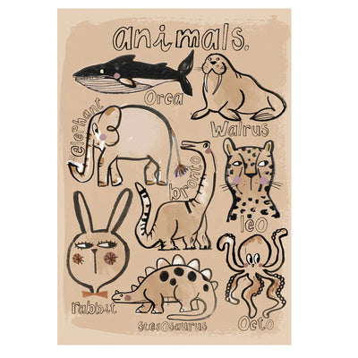 Affiche animaux 70x50cm - Studioloco