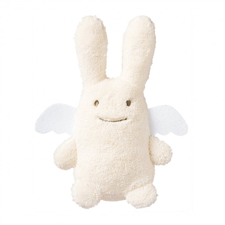 Ange Lapin Doudou avec Hochet - Ivoire
