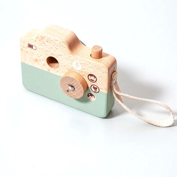 Jouet Appareil Photo en Bois Bleu - Petit Monkey