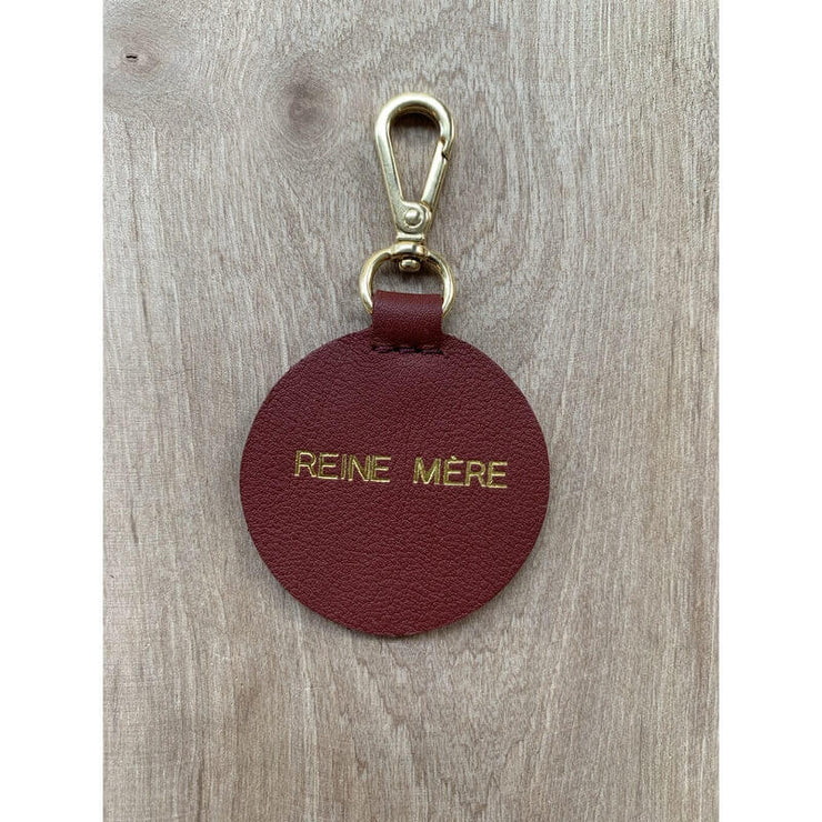 ATELIER GUILLOCHER - porte-clés reine mère - 100% cuir 