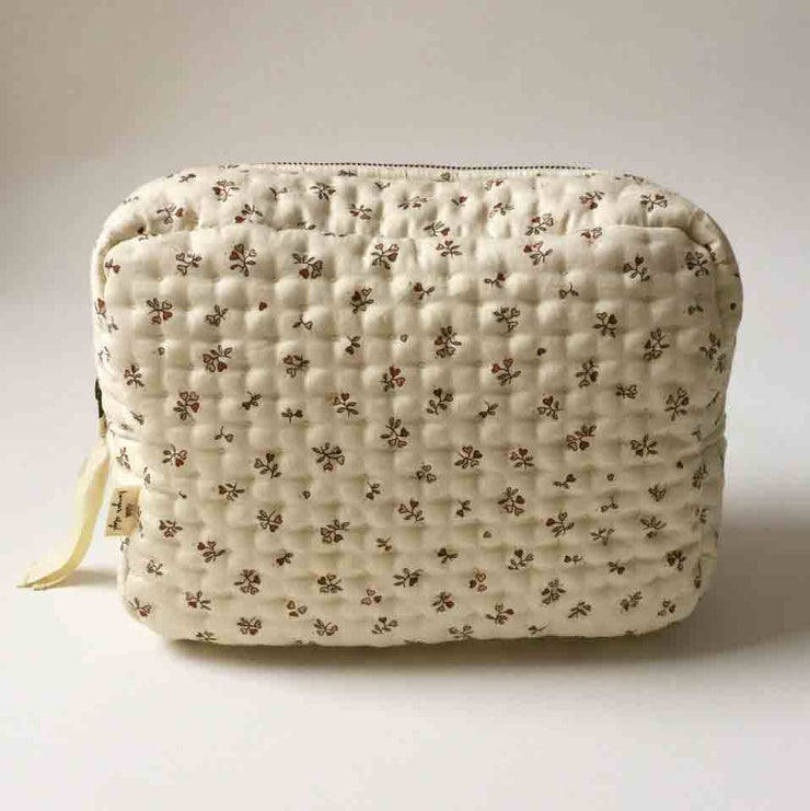Grande trousse matelassée - Petit amour rose