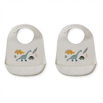 Bavoirs x2 silicone Tilda dinausaure - Liewood
