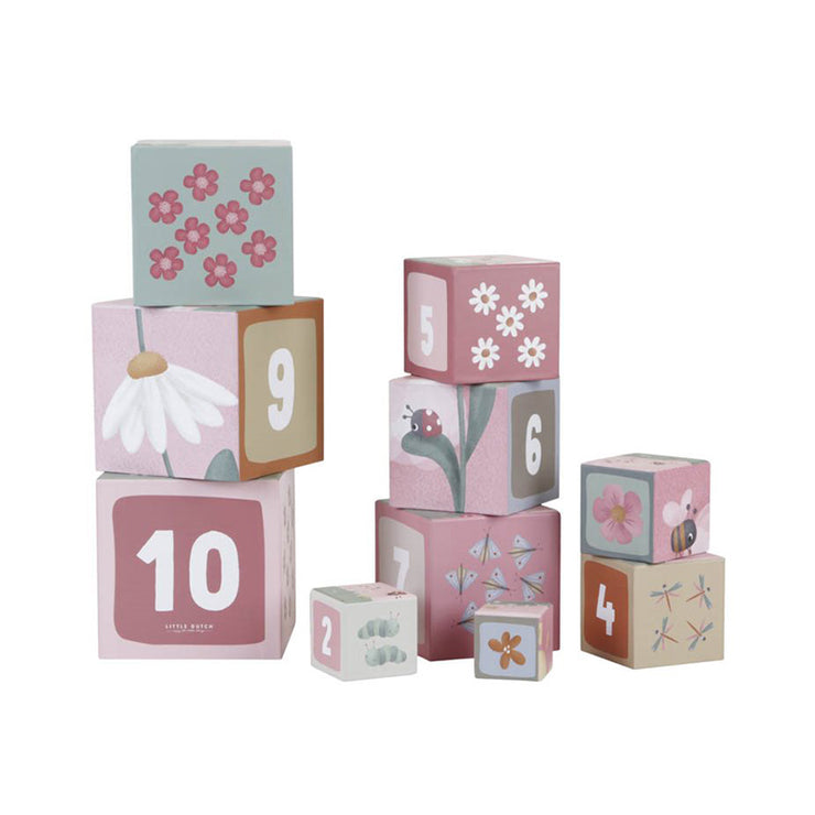 Blocs à Empiler Flowers & Butterflies - Little Dutch