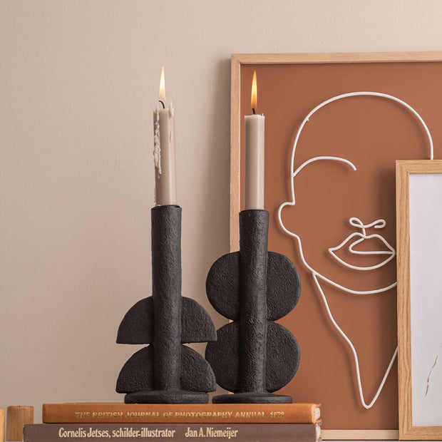 Chandelier double bulle - Noir