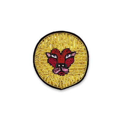 Broche brodée - Lion