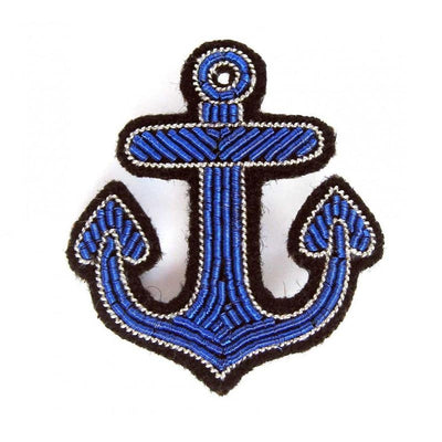Petite broche ancre bleue - Macon et Lesquoy