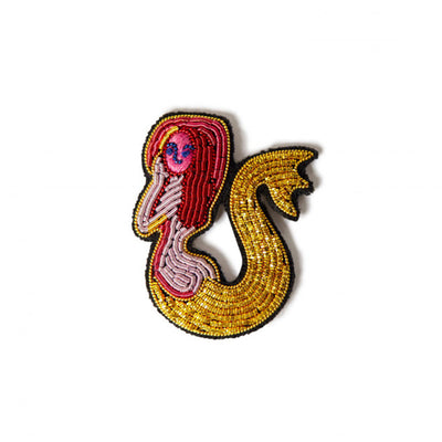 Broche brodée - Sirène Multicolore