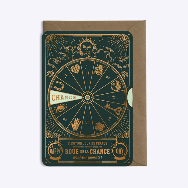 Carte Disque "Roue de la Chance" Sapin - Les Editions du Paon