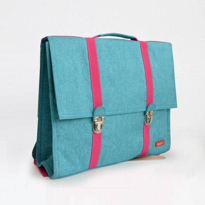 Grand cartable enfant Bakker - Bleu et rose